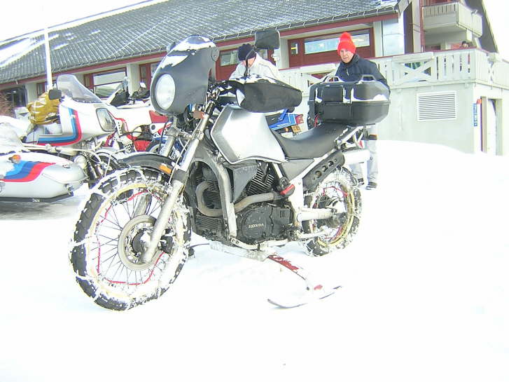 Solo mit Skiern